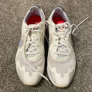 Nike White Sneakers with Pink Insole